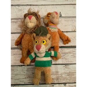 Vintage Between the Lions Plush Set Theo Lionel Leona PBS Kids Eden Toys HTF VTG